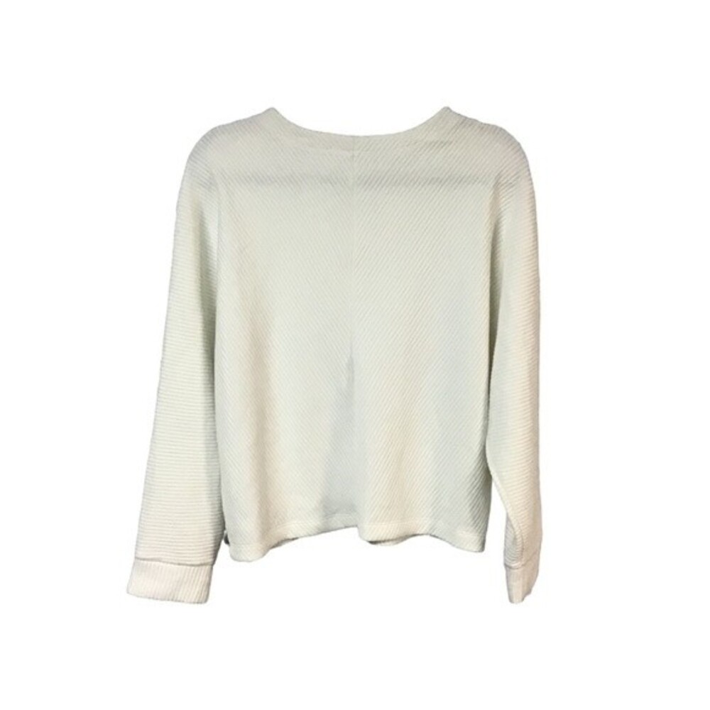 Minimalist Casual Basic Chic Ribbed Knit Fashion A New Day White Size M Sweater - Picture 2 of 11